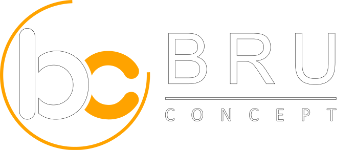 logo BRU Concept blanc