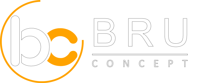 logo BRU Concept blanc